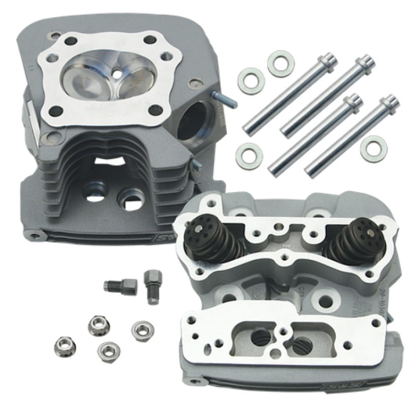 S&S Cycle 106-4277 1999+ Super Stock 79cc Cylinder Head Kit - Silver