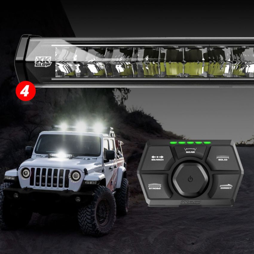 XKGLOW XK-SAR360-2222 XK Glow SAR360 Light Bar Kit Emergency Search and Rescue Light System (4) 36In