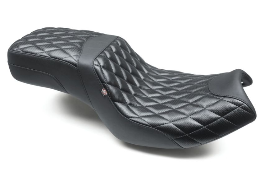 Mustang Motorcycle 82300 Mustang 20-22 Indian Challenger Squareback 1PC Seat w/ Diamond Stitch - Black