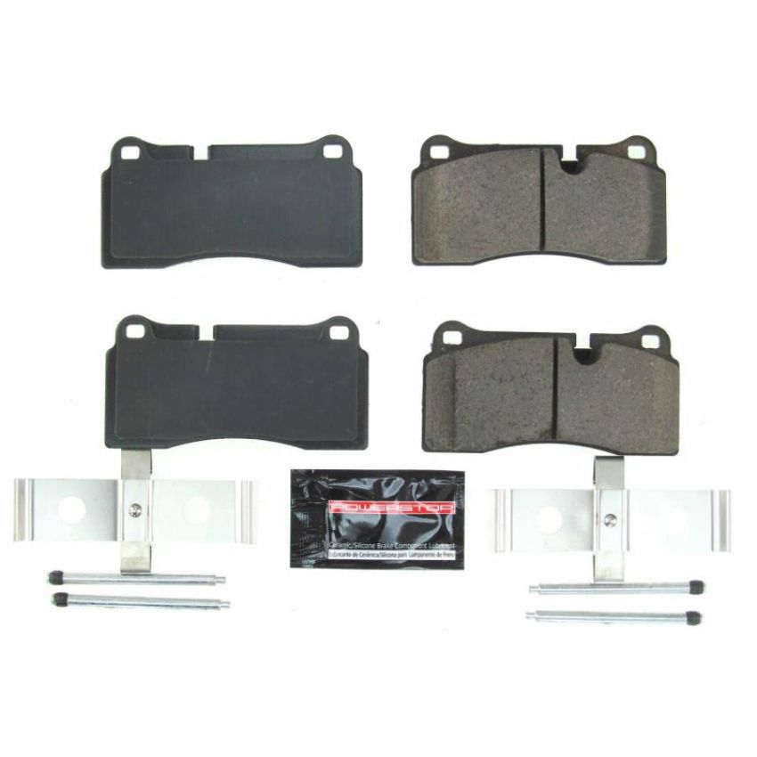 PowerStop Z23-1155 PowerStop - Z23 Daily Driver Carbon-Fiber Ceramic Brake Pads with Hardware Kit