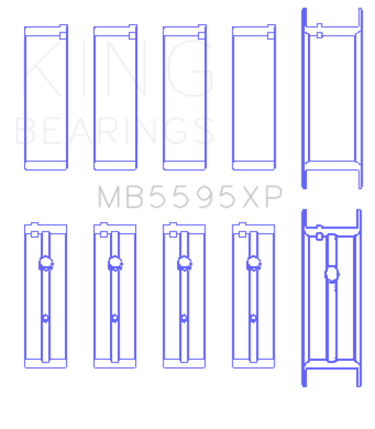 King Nissan KA-24DE (Size STD) Performance Main Bearing Set