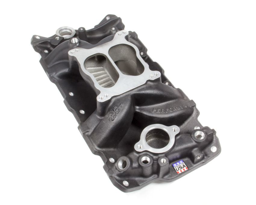 EDELBROCK EDE26013 SBC Performer Air Gap Manifold - 262-400 Black