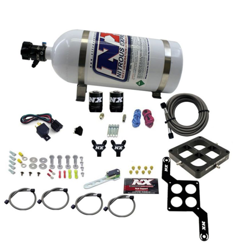 Nitrous Express 60047-10 DOMINATOR BILLET CROSSBAR STAGE 6 (50-100-150-200-250-300HP) WITH 10LB BOTTLE.