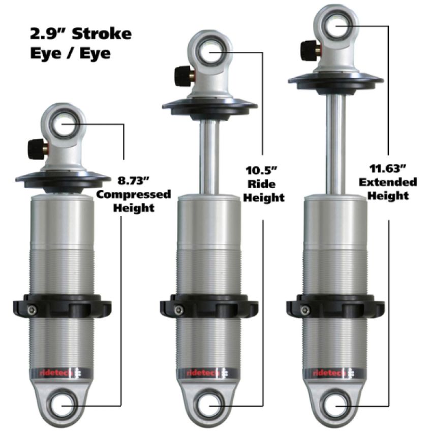 Ridetech 24129901 HQ Coil-Over shock with 2.9