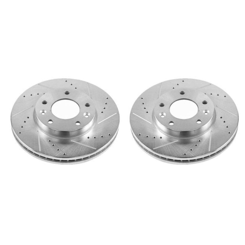 PowerStop JBR1549XPR PowerStop Evolution Performance Drilled, Slotted & Plated Brake Rotor Pair