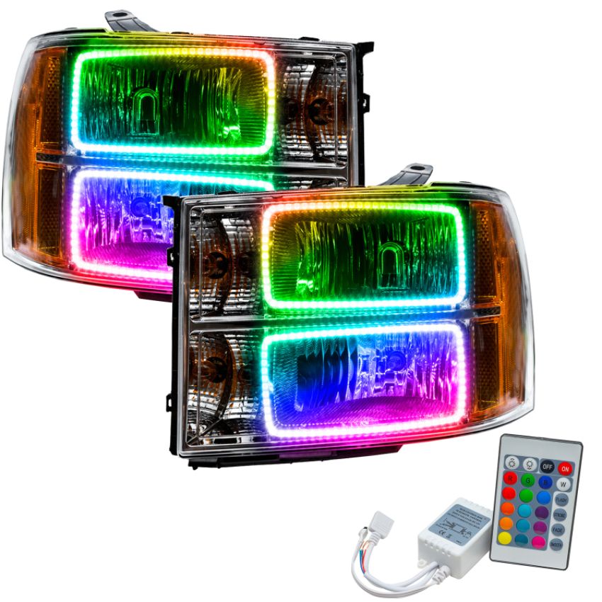 Oracle Lighting 7054-504 SMD Pre-Assembled Headlights, Square Ring Design, ColorSHIFT(tm) - Simple