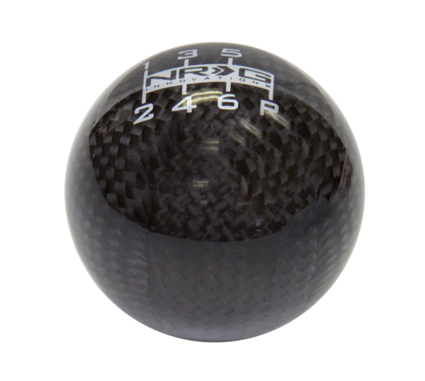 NRG SK-300BC-1-W Ball Style Shift Knob - Heavy Weight 480G / 1.1Lbs. - Black Carbon Fiber (6 Speed)
