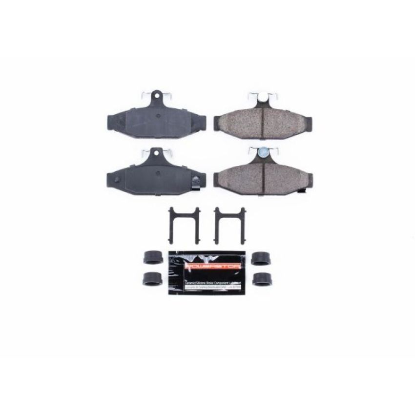PowerStop Z23-413 PowerStop - Z23 Daily Driver Carbon-Fiber Ceramic Brake Pads with Hardware Kit