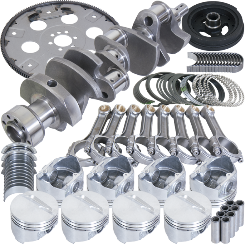Eagle B13005L03068 Chevrolet 350 Balanced 1Pc Rear Seal Rotating Assembly Kit .030 Bore Dome 168 Tooth Flex Plate