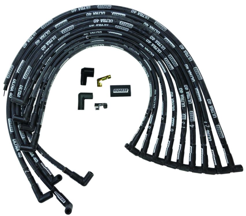 MOROSO MOR73818 Ultra 40 Plug Wire Set - Black
