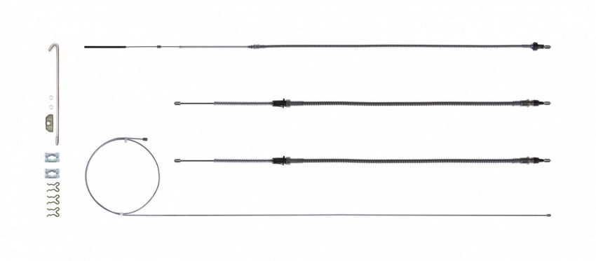 RIGHT STUFF DETAILING RSDRSBCF02S Brake Cable Set w/Hardwa re 68-69 Camaro Stainles