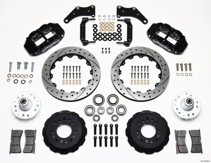 Wilwood 140-10238-D Narrow Superlite 6R Front Hub Kit 12.88in Drilled Large GM 57-70 Drop Spindle