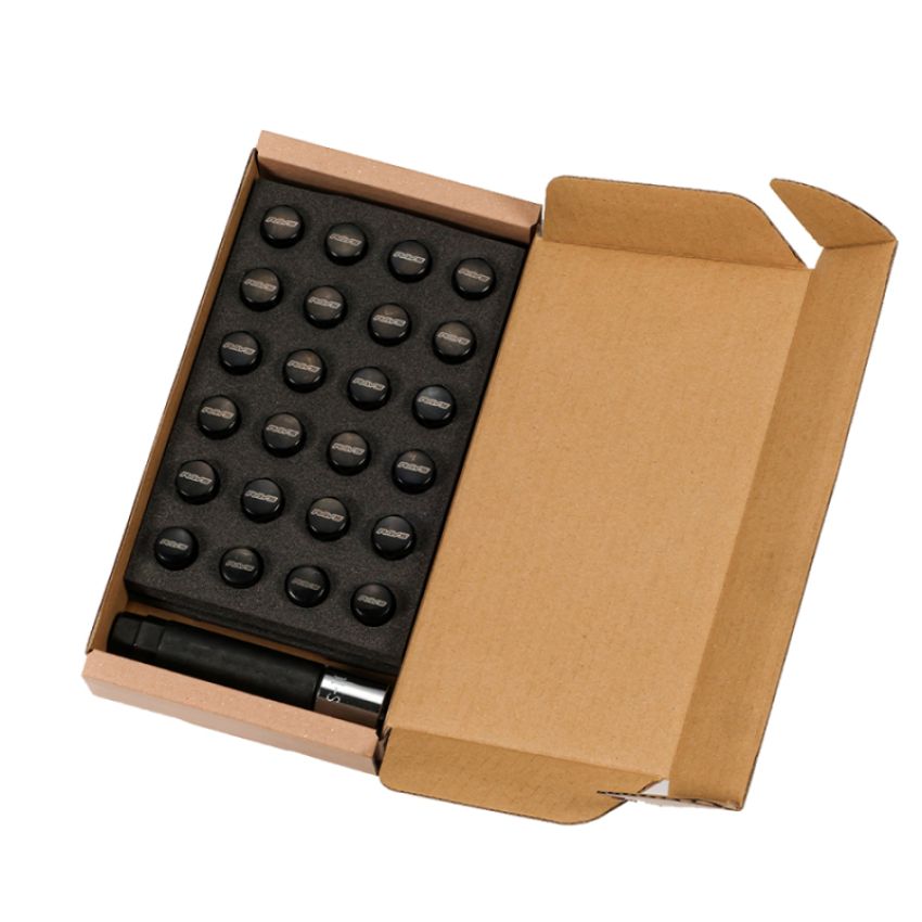 Rays W171215B6H M12x1.50 6 Hole 24pc Lock & Nut Set - Black