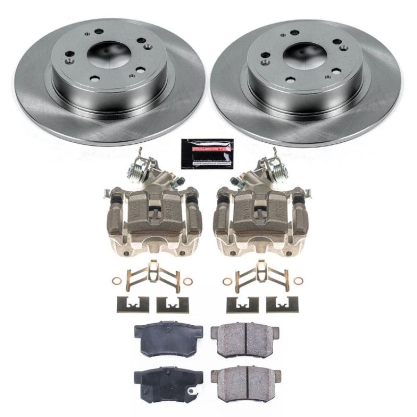 PowerStop KCOE3128 OE Stock Replacement Low-Dust Ceramic Brake Pad, Rotor and Caliper Kit