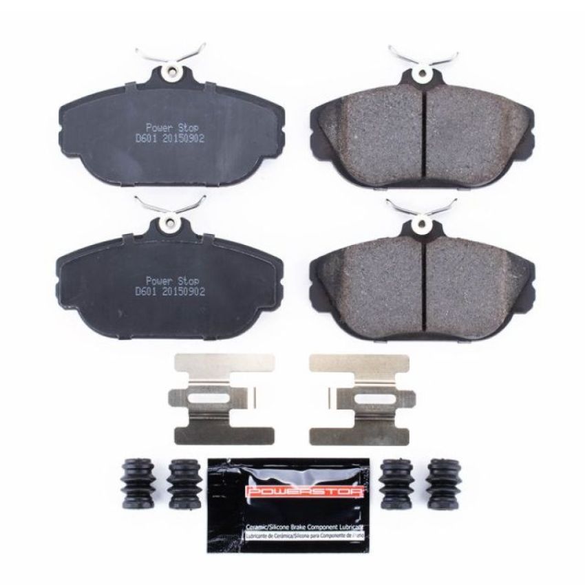PowerStop Z23-601 PowerStop - Z23 Daily Driver Carbon-Fiber Ceramic Brake Pads with Hardware Kit