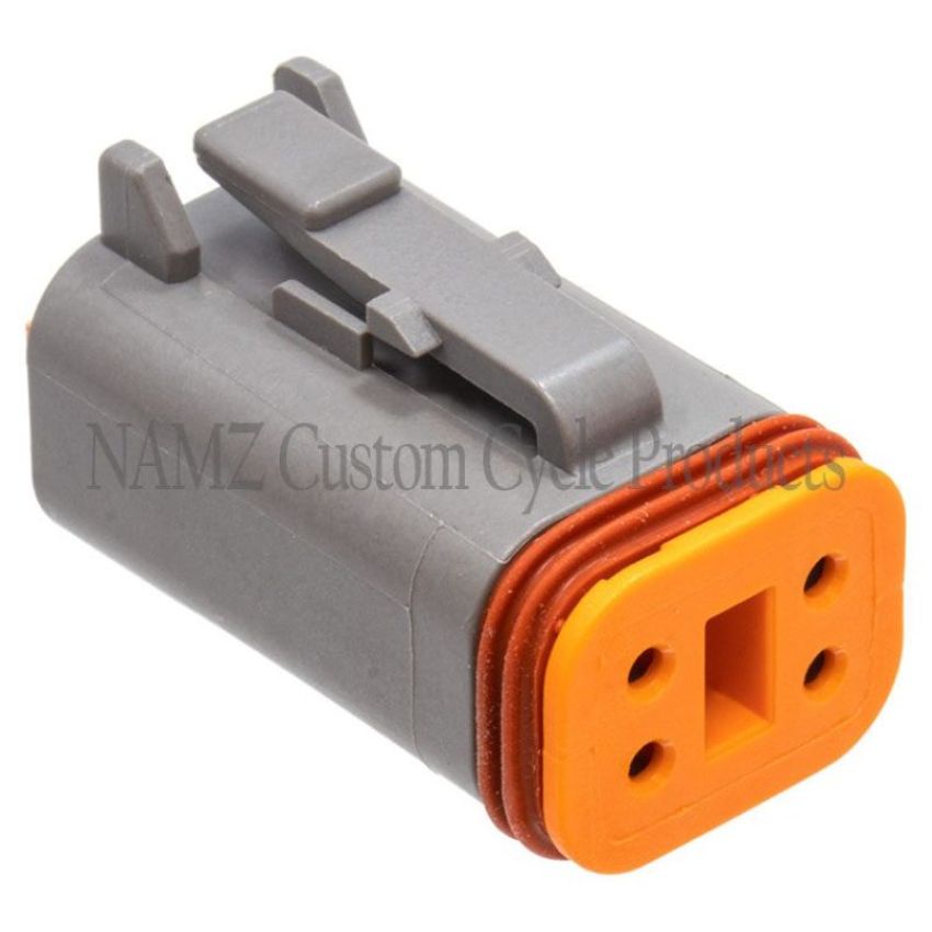 NAMZ DP-4G Deutsch DT Series 4-Wire Plug & Wedgelock - Grey (Repl. HD 72134-94GY)