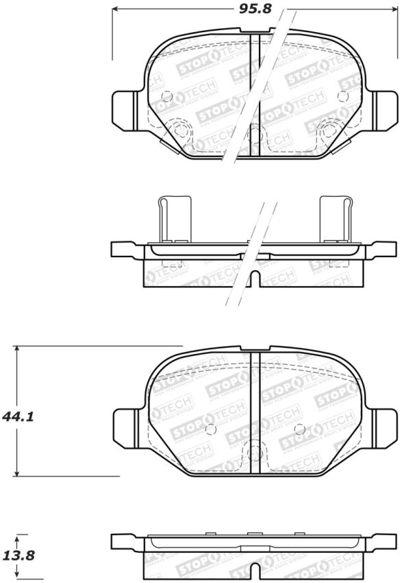 Stoptech 308.15690 Street Brake Pads - Front