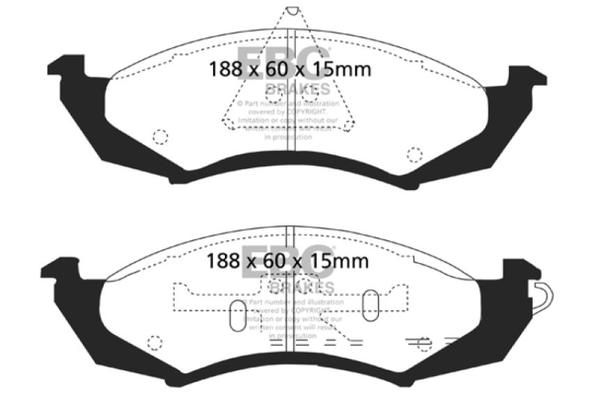 EBC Brakes DP31180C Redstuff Ceramic Low Dust Brake Pads