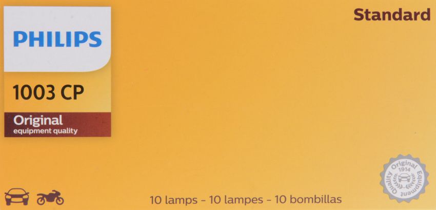 Philips 1003CP Philips Standard Miniature 1003 Pack of 10