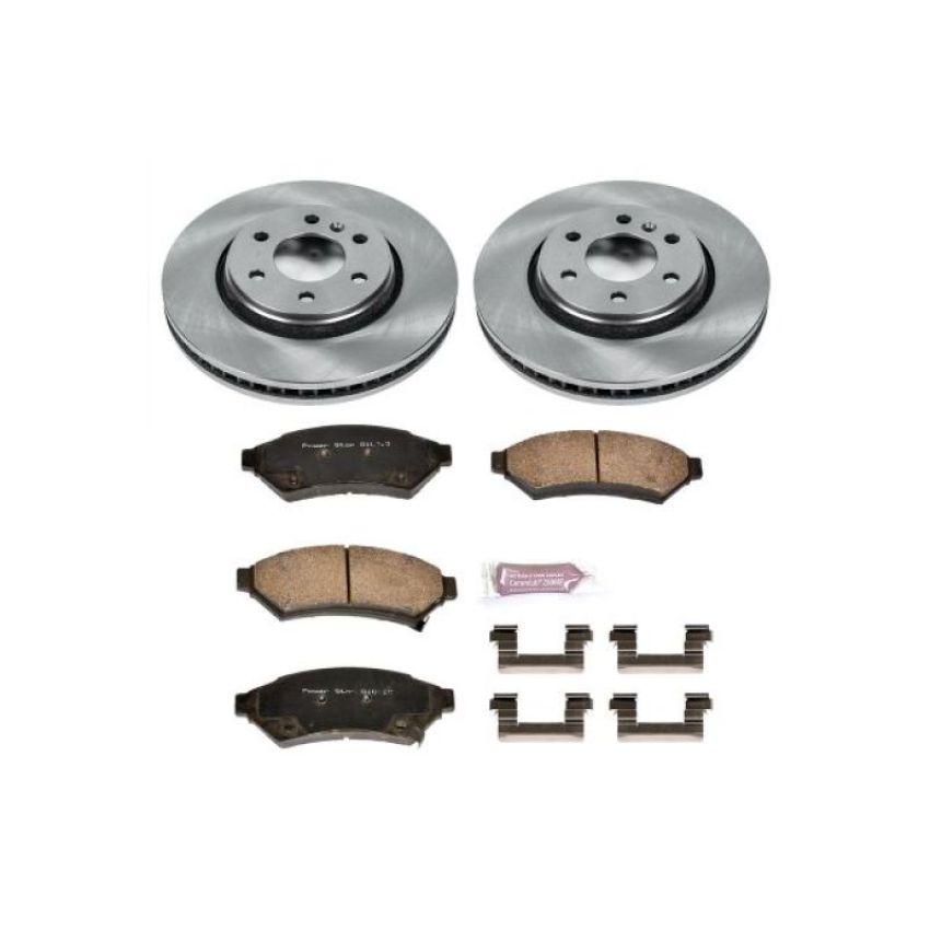 PowerStop KOE4602 OE Stock Replacement Low-Dust Ceramic Brake Pad and Rotor Kit