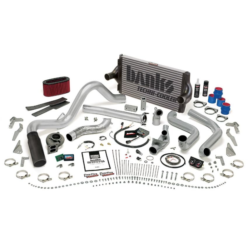 Banks Power 48555-B 94-95.5 Ford 7.3L Auto PowerPack System - SS Single Exhaust w/ Black Tip