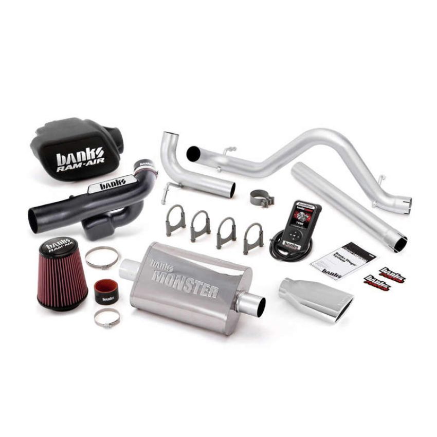 Banks Power 51349 12-14 Jeep 3.6L Wrangler (All) 4dr Stinger Sys w/ AutoMind - SS Single Exh w/ Chrome Tip