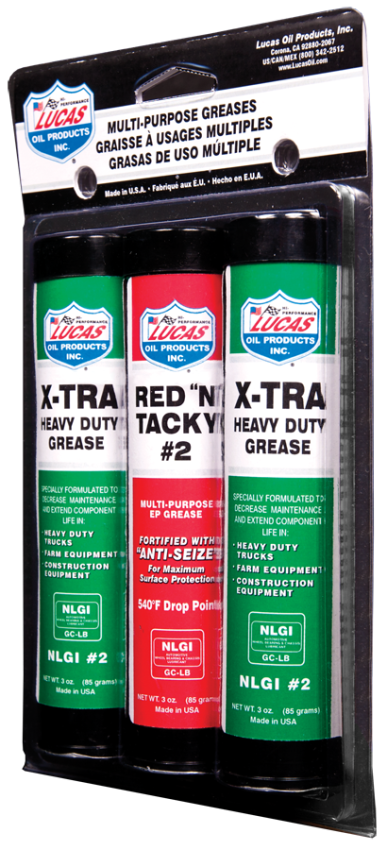 Lucas Oil Products 10315 3oz.Grease Combo Pack (2) X-tra HD, (1) Red N Tacky