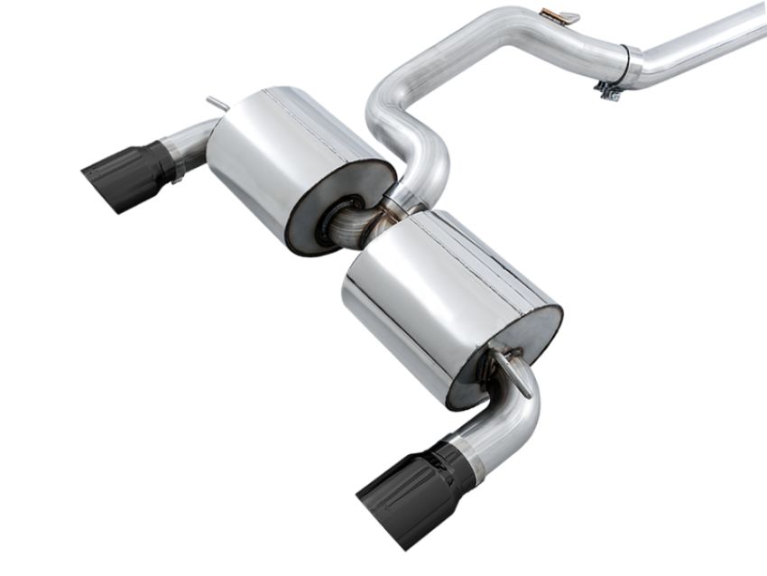 AWE Tuning 3020-33042 Ford Focus RS Touring Edition Cat-back Exhaust - Resonated - Diamond Black Tips