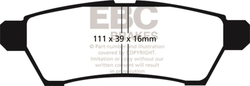 EBC Brakes UD1100 Ultimax OEM Replacement Brake Pads