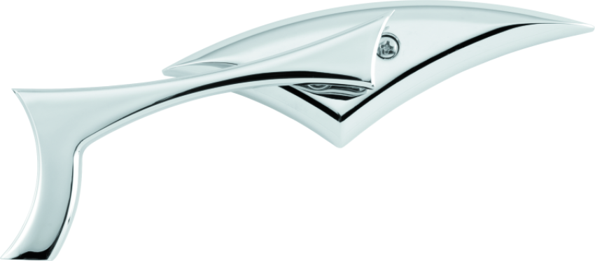 BikeMaster 600268 Sickle Mirrors w/10mm/Yam 10mm/HD Adapters - Pair - Aluminum/Chrome