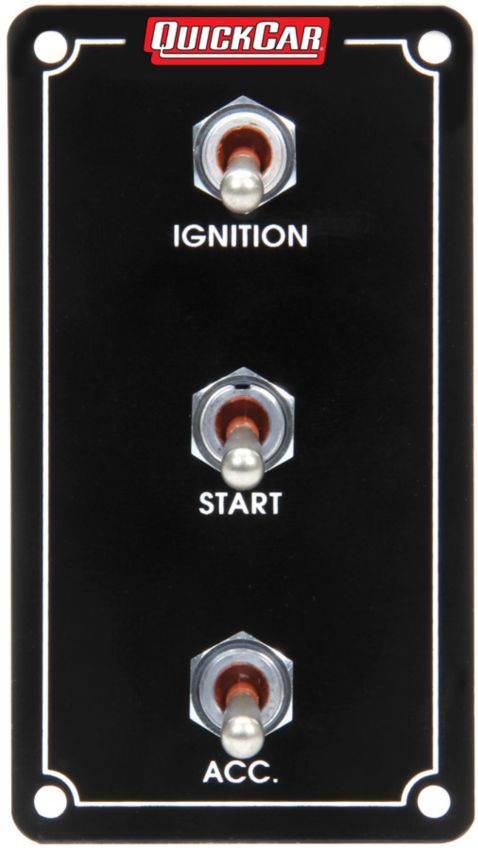 QUICKCAR RACING PRODUCTS QRP50-7911 Ign. Panel Extreme Vert. 3 Switch Dual Ignition