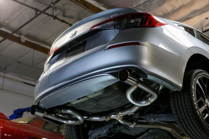 Remark RK-C2063H-11T 2022+ Honda Civic Sport Sedan (FE2) Catback Exhaust - Dual Burnt Stainless Steel Tips