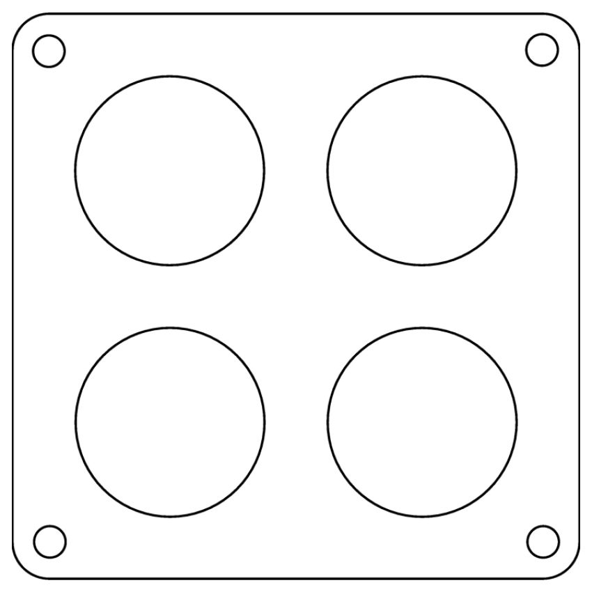 Cometic Gasket C15239 Cometic Holley 4500 Dominator .047in Fiber Carburetor Gasket - 1.75in Holes - 4-Hole