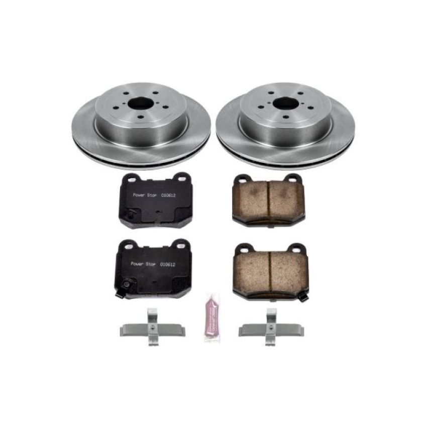 PowerStop KOE2913 OE Stock Replacement Low-Dust Ceramic Brake Pad and Rotor Kit