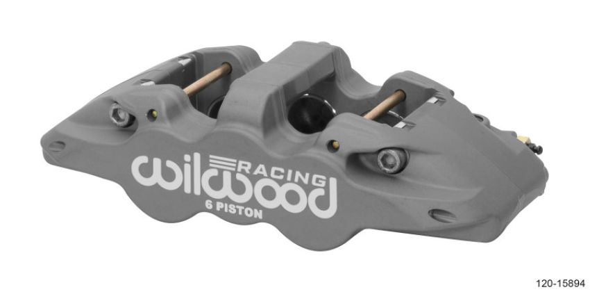 Wilwood 120-15894 Caliper-Aero6-L/H - Black Anodize (.80 Thk Pad) 1.75/1.38/1.38in Pistons .810in Disc