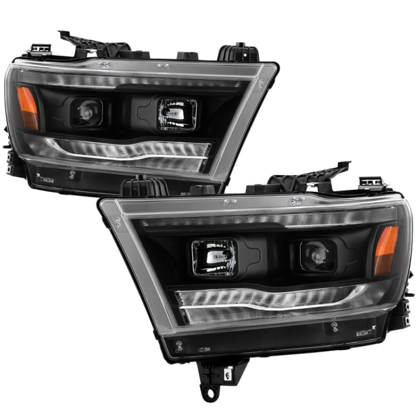 SPYDER 5087393 Projector Headlights - Sequential Turn Signal - Black