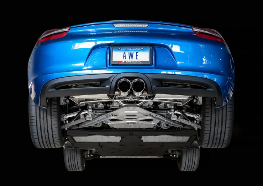 AWE Tuning 3010-32020 Porsche 981 Performance Exhaust System - w/Chrome Silver Tips