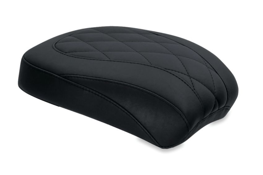 Mustang Motorcycle 76813 Mustang 00-15 Harley Softail Standard Rear Tire Wide Tripper Passenger Seat Diamond Stitch - Black