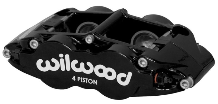 Wilwood 120-14438-BK Caliper Forged Narrow Superlite FNSL4R-DS Dust Seal 1.12/1.12 1.10in Rotor Width - Black