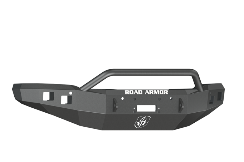 Road Armor 214R4B 14-15 GMC 1500 Stealth Front Winch Bumper w/Pre-Runner Guard - Tex Blk