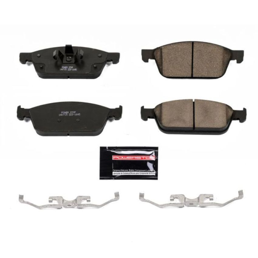 PowerStop Z23-1645 PowerStop - Z23 Daily Driver Carbon-Fiber Ceramic Brake Pads with Hardware Kit