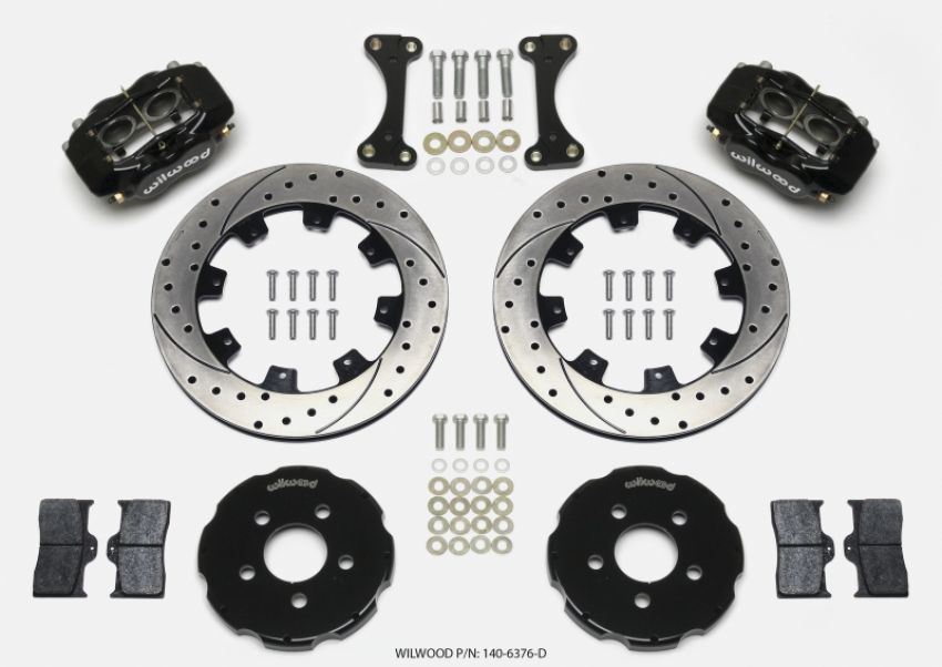 Wilwood 140-6376-D Forged Dynalite Front Hat Kit 12.19in Drilled 00-04 PT Cruiser/03-04 SRT/4