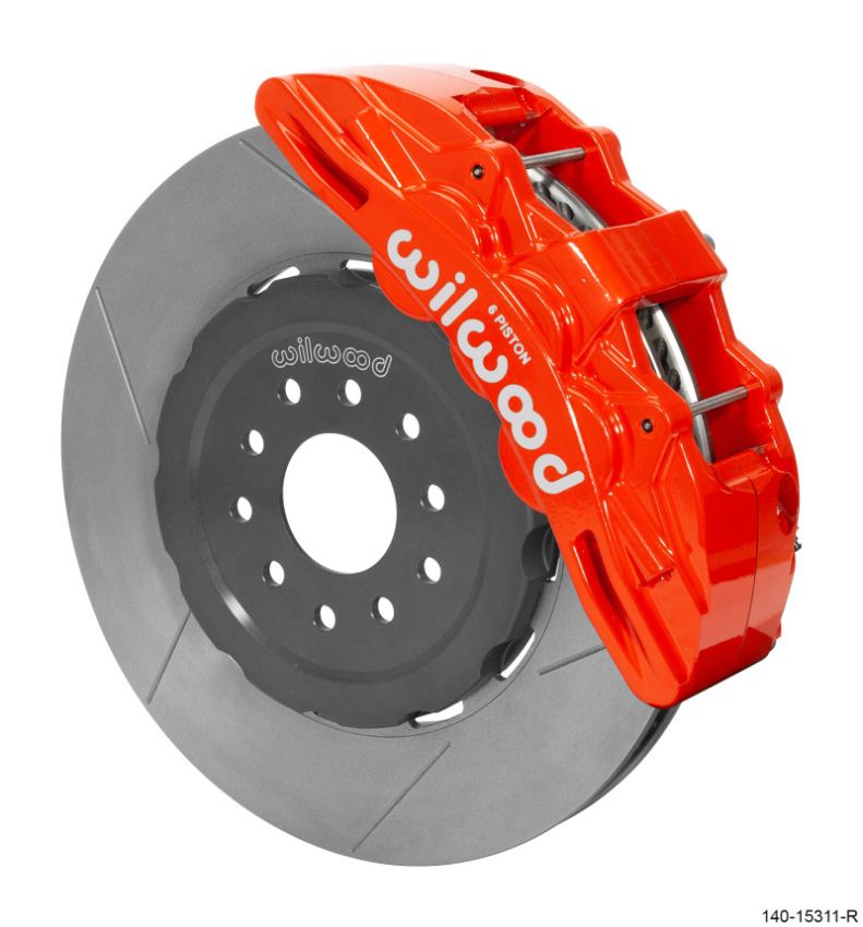Wilwood 140-15311-R SX6R Front Brake Kit 15in GT Slotted Red 05-13 Chevy Corvette