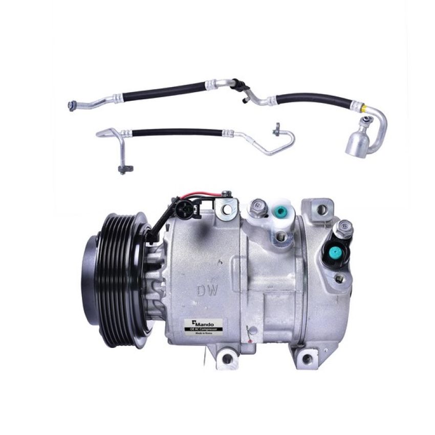 MANDO 10A1390 New OE AC Compressor w/ Clutch & Pre-filled Oil, Direct Replacement