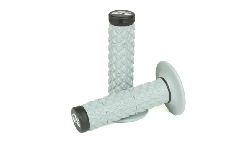 Renthal G202 Soft/Firm MX Dual Compound Grips Tapered 1/2 Waffle - Gray/Black