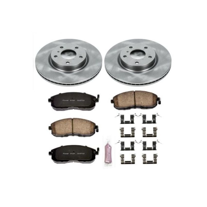 PowerStop KOE3140 OE Stock Replacement Low-Dust Ceramic Brake Pad and Rotor Kit