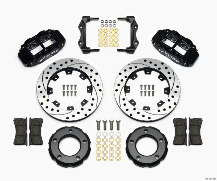 Wilwood 140-12613-D Narrow Superlite 4R Front Kit 12.19in Drilled 82-86 Jeep CJ