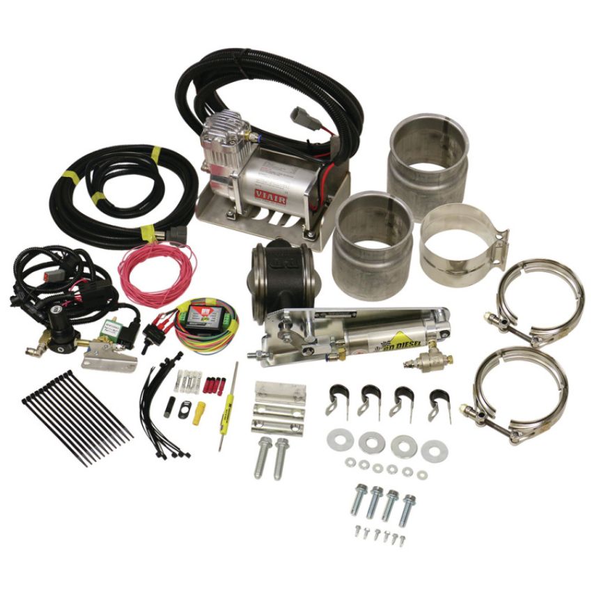 BD Diesel 1028150 Exhaust Brake - Universal 5.0-Inch c/w Air Compressor