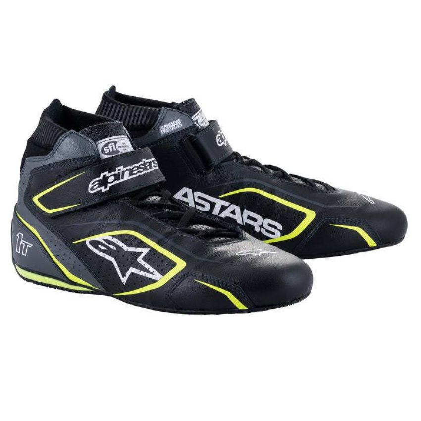 ALPINESTARS USA ALP2710122-1055-7 Shoe Tech-1T V3 Black / Flu Yellow Size 7