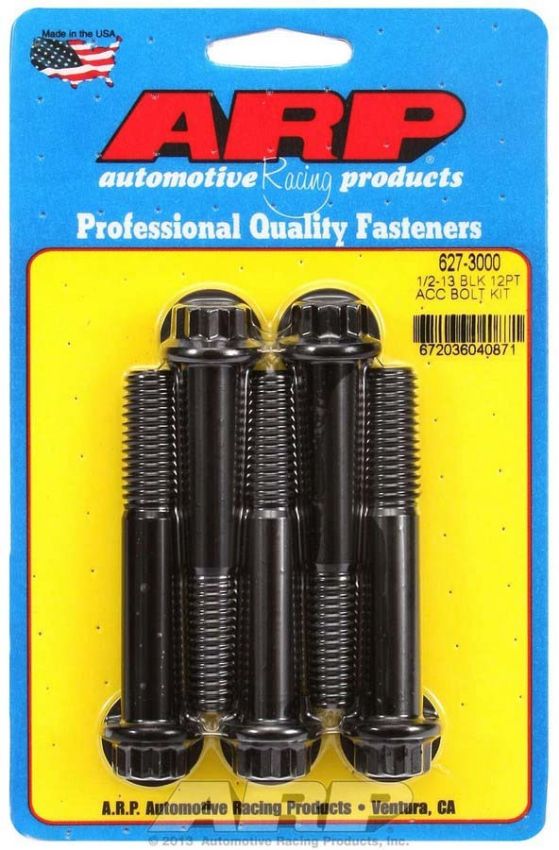 ARP ARP627-3000 1/2-13 x 3.000 12pt - Bolts 5pk Black Oxide